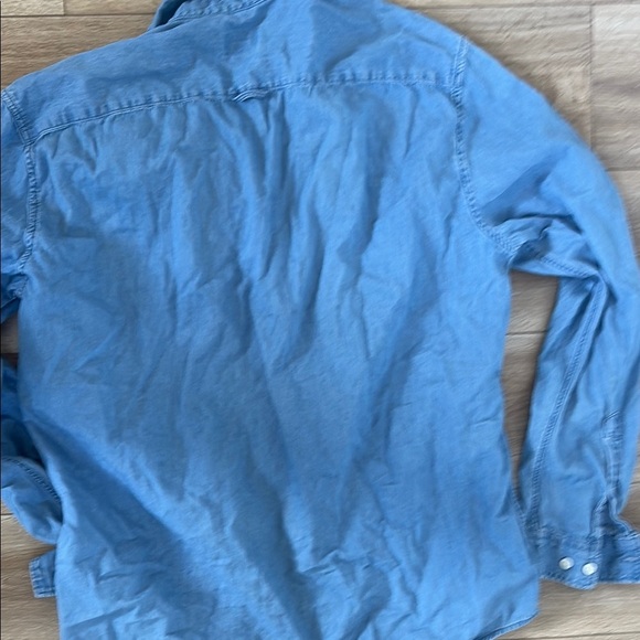 H&M Blue Casual Button Down Shirt - Picture 6 of 7